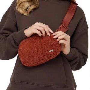 Copper Sherpa Belt Bag with Adjustable Strap